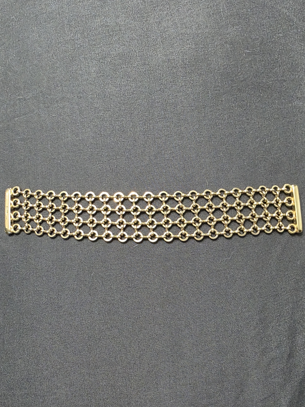 Estate - Gold Rone  Multi-Row Chain Link Bracelet Item 407